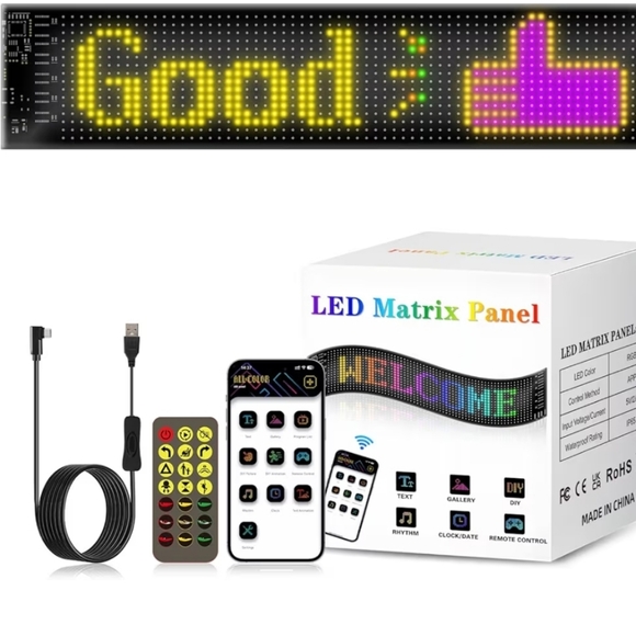 Other | Nwt Flexible Rgb Led Signs Programmable1632 Pixel Usb Powered ...
